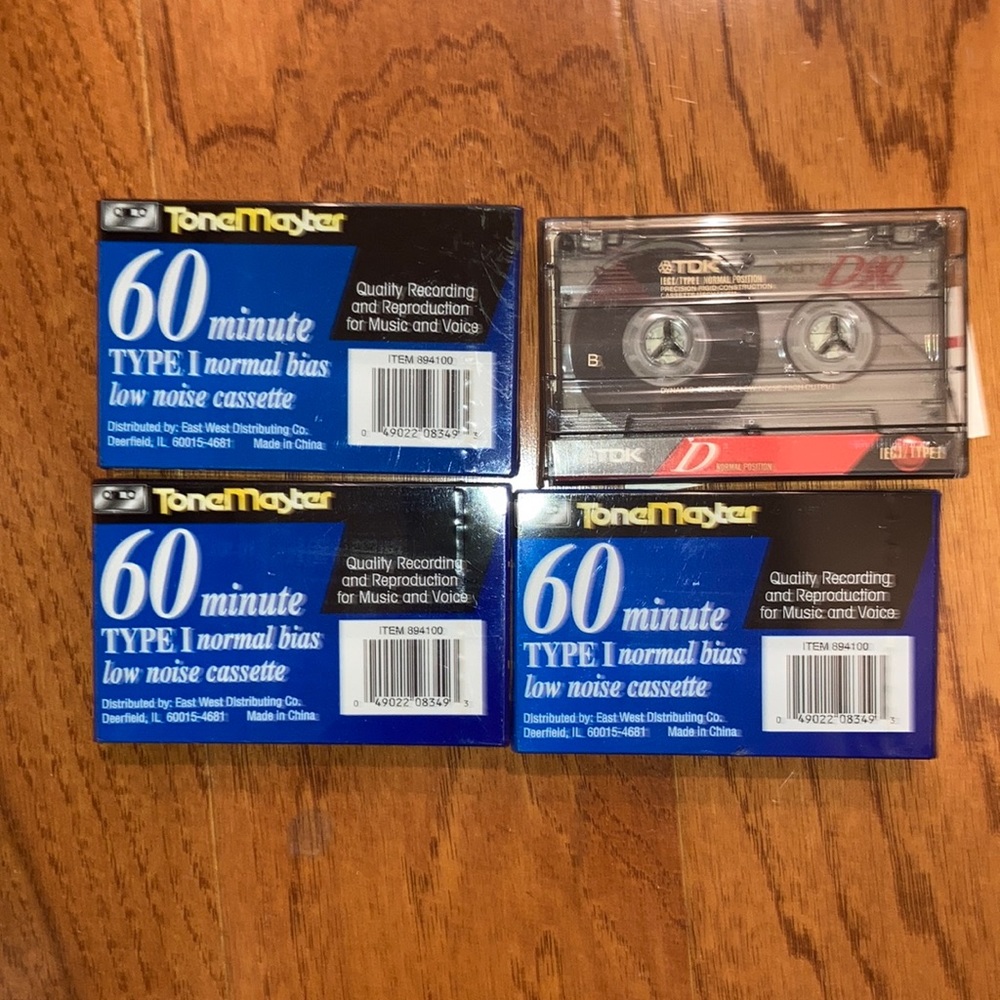 NWOT cassette tapes.